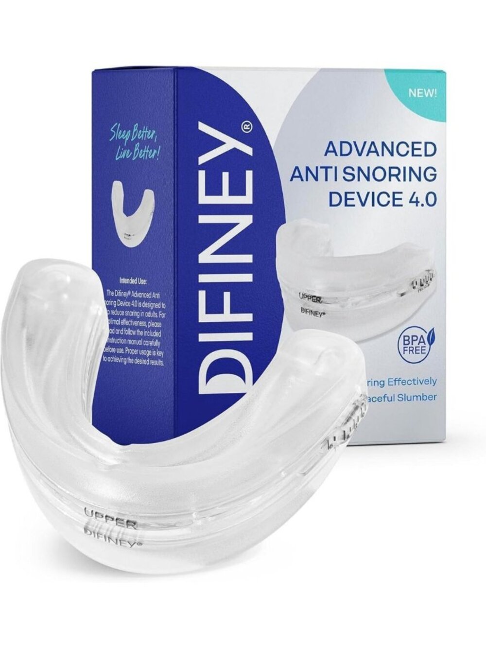 Adjustable Anti-Snoring Mouthpiece – FDA-Cleared Snore Stopper for Better Sleep